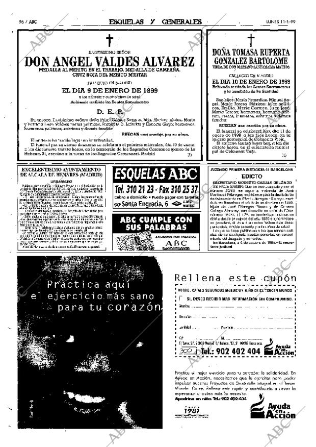 ABC MADRID 11-01-1999 página 96