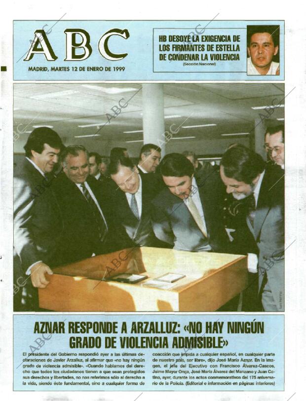 ABC MADRID 12-01-1999 página 1
