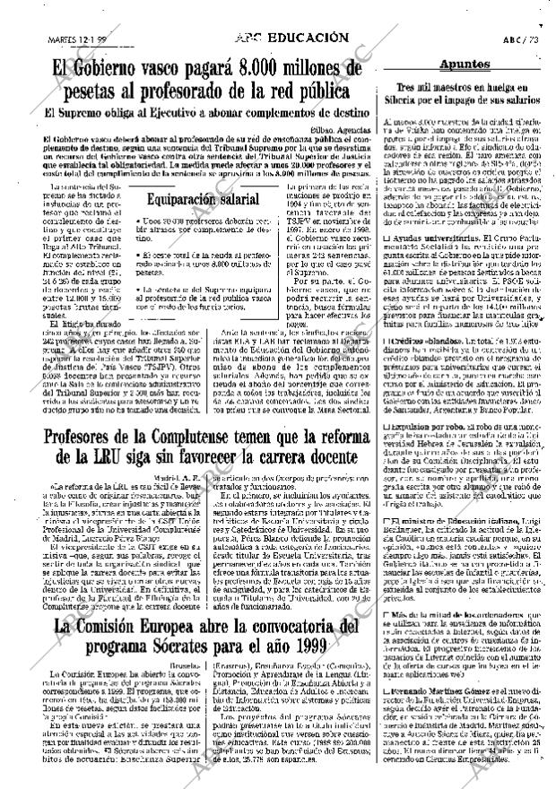 ABC MADRID 12-01-1999 página 73