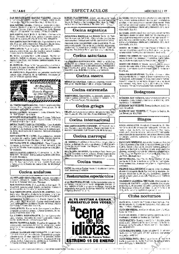 ABC SEVILLA 13-01-1999 página 92