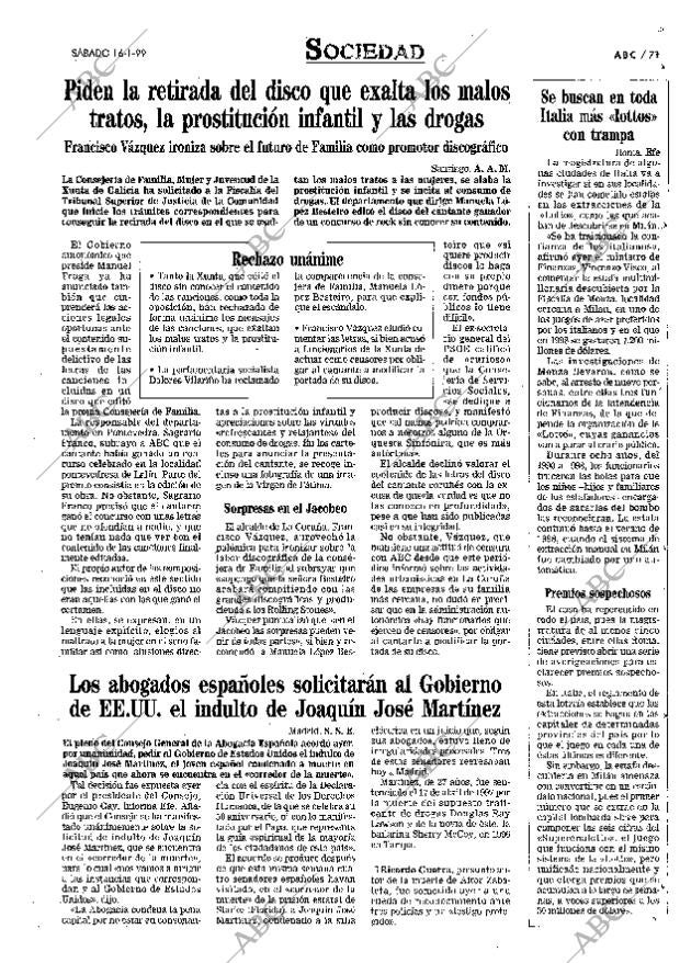 ABC MADRID 16-01-1999 página 71