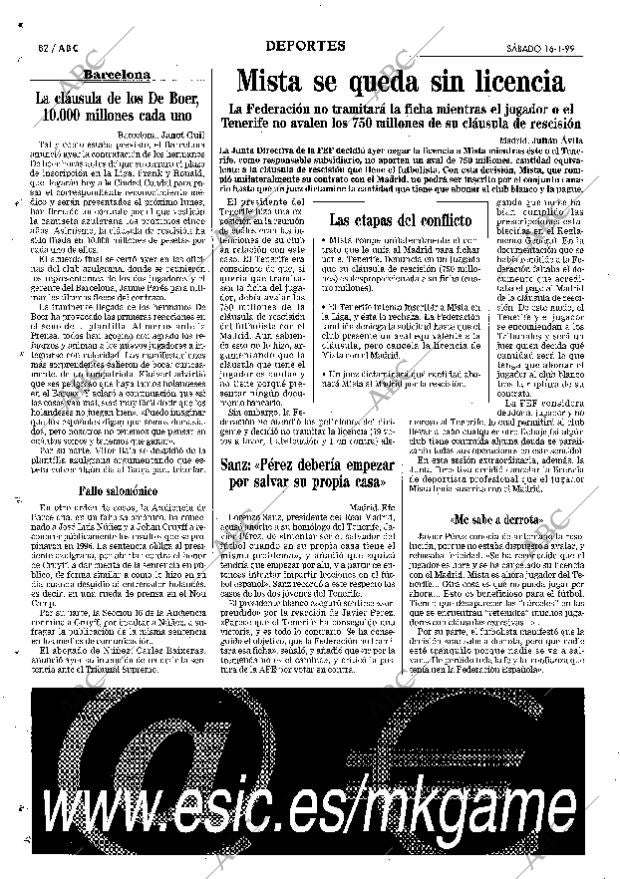 ABC MADRID 16-01-1999 página 82
