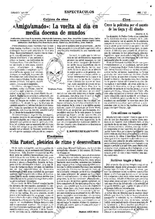 ABC MADRID 16-01-1999 página 85
