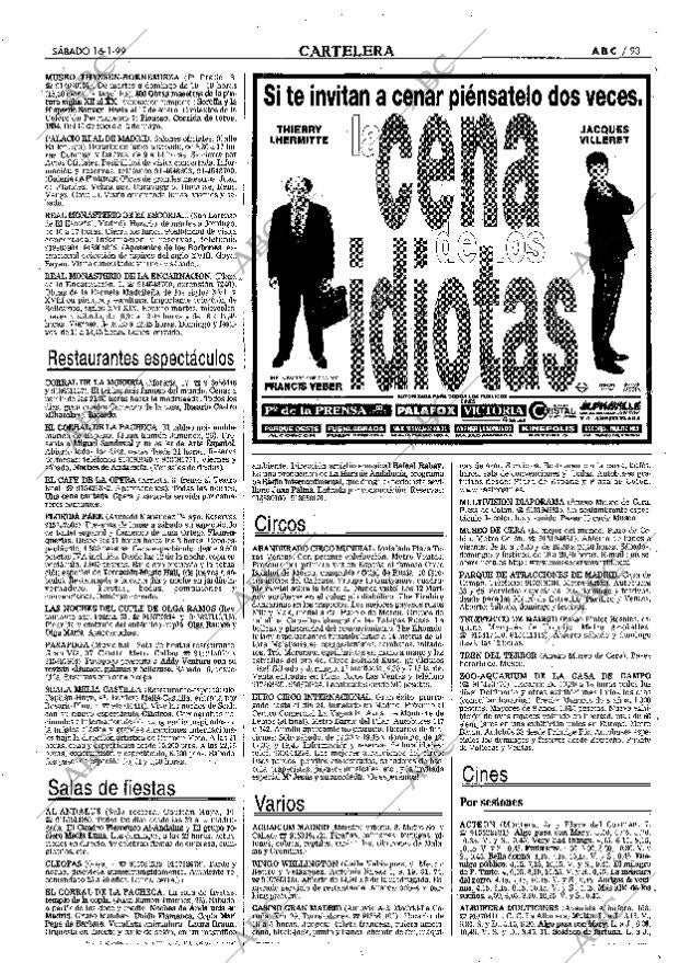 ABC MADRID 16-01-1999 página 93