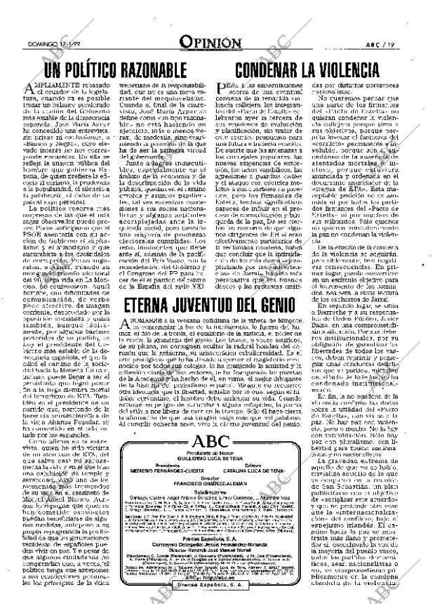 ABC MADRID 17-01-1999 página 19