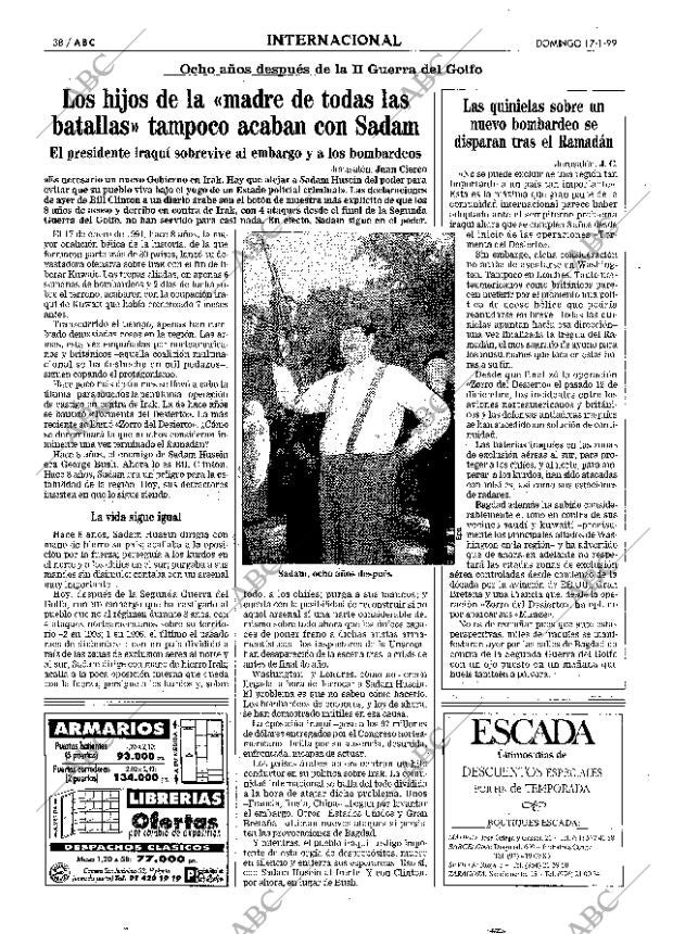 ABC MADRID 17-01-1999 página 38