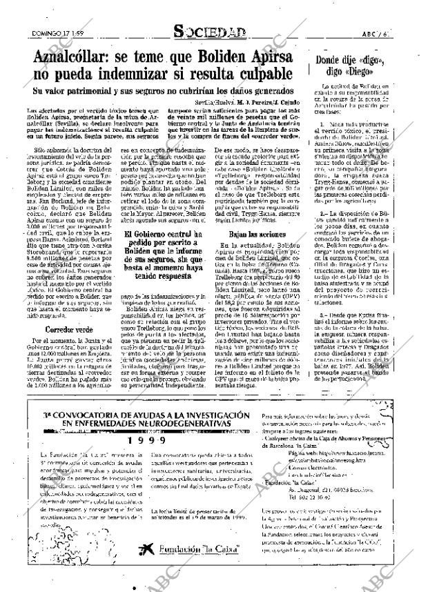 ABC MADRID 17-01-1999 página 61