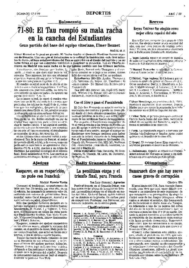 ABC MADRID 17-01-1999 página 89