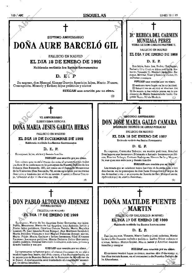 ABC MADRID 18-01-1999 página 100