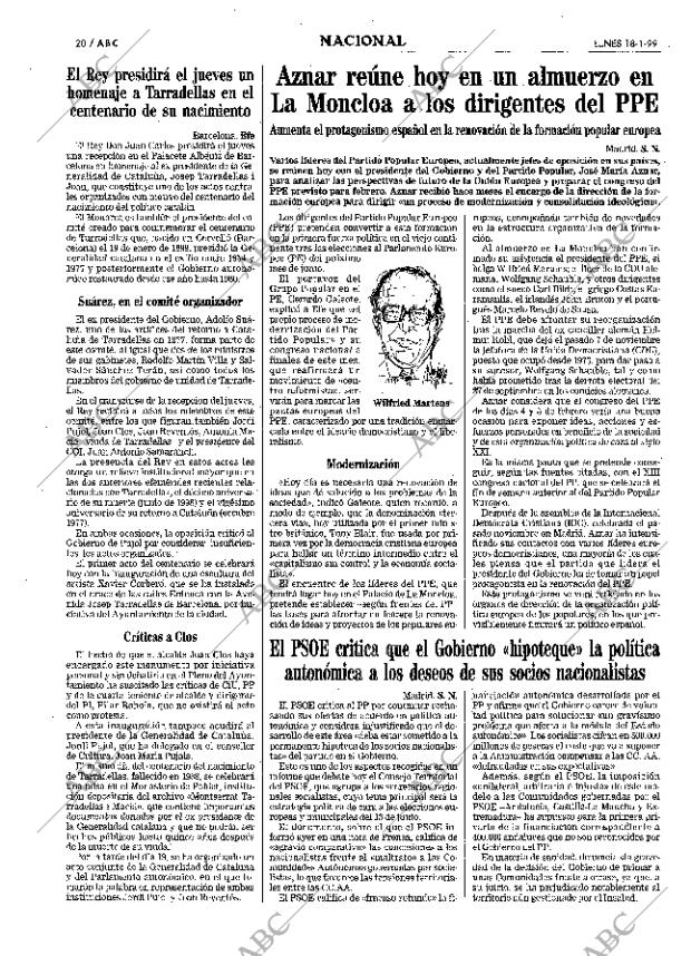 ABC MADRID 18-01-1999 página 20
