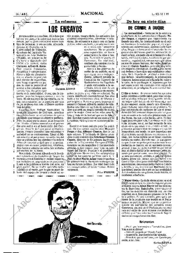 ABC MADRID 18-01-1999 página 26