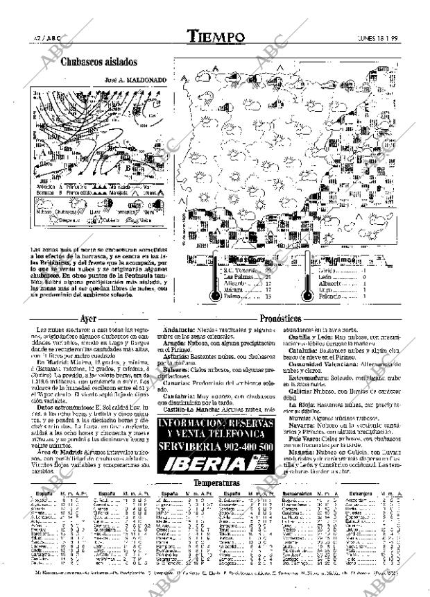 ABC MADRID 18-01-1999 página 42