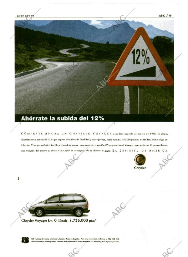 ABC MADRID 18-01-1999 página 49