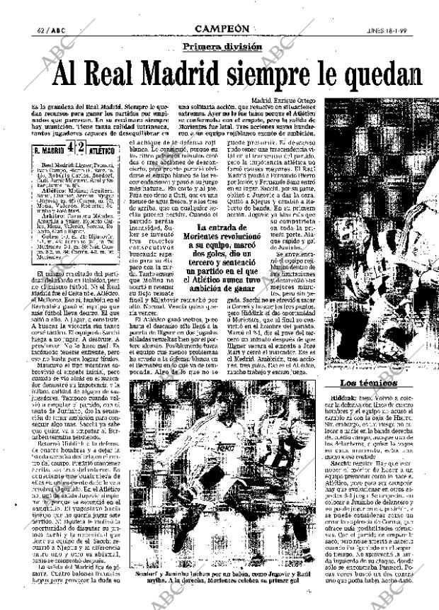 ABC MADRID 18-01-1999 página 62