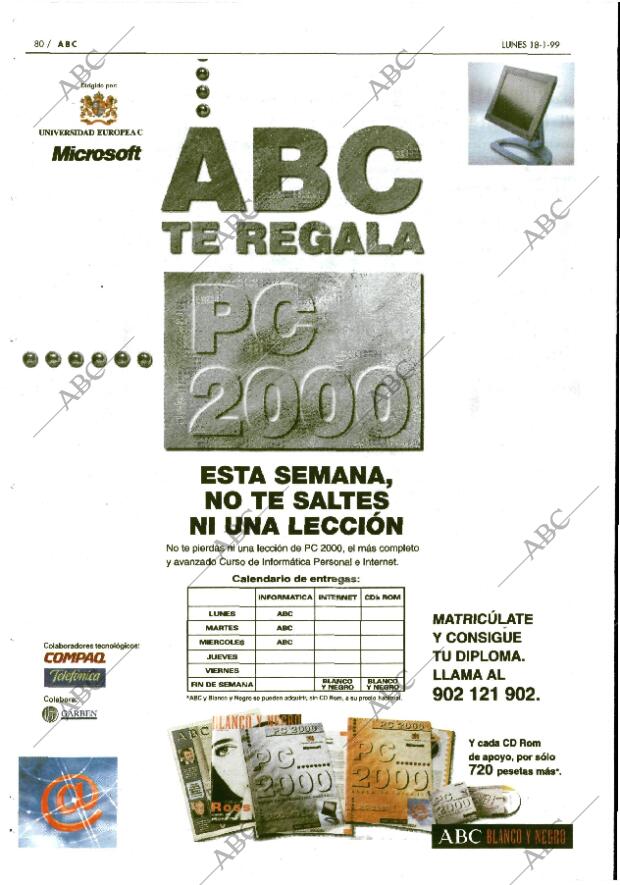 ABC MADRID 18-01-1999 página 80