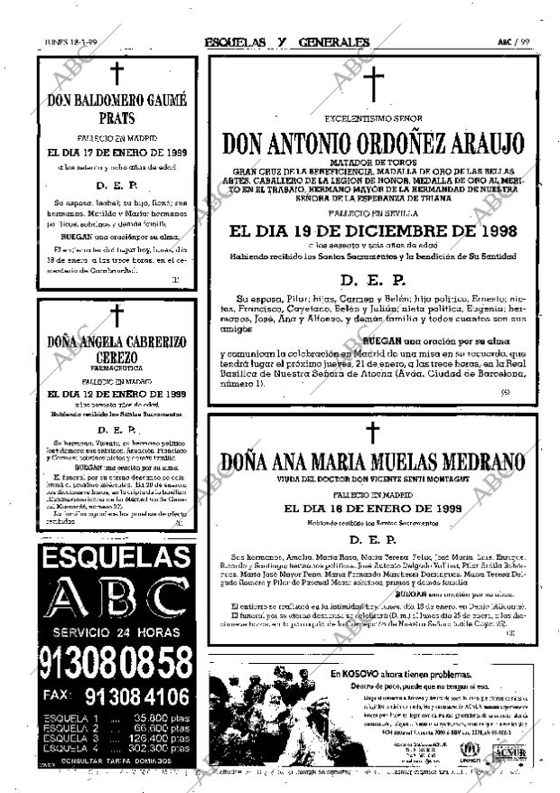 ABC MADRID 18-01-1999 página 99