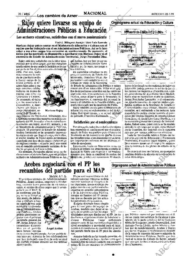 ABC MADRID 20-01-1999 página 20