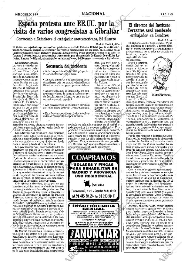 ABC MADRID 20-01-1999 página 23