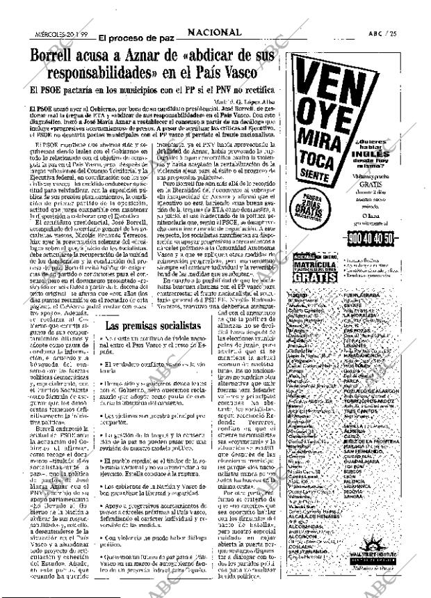 ABC MADRID 20-01-1999 página 25