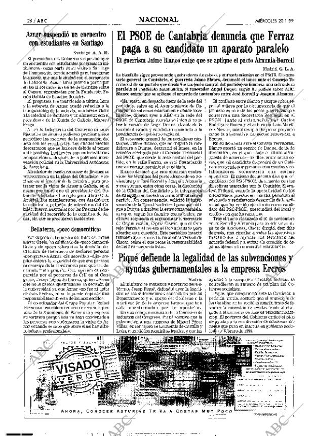 ABC MADRID 20-01-1999 página 26