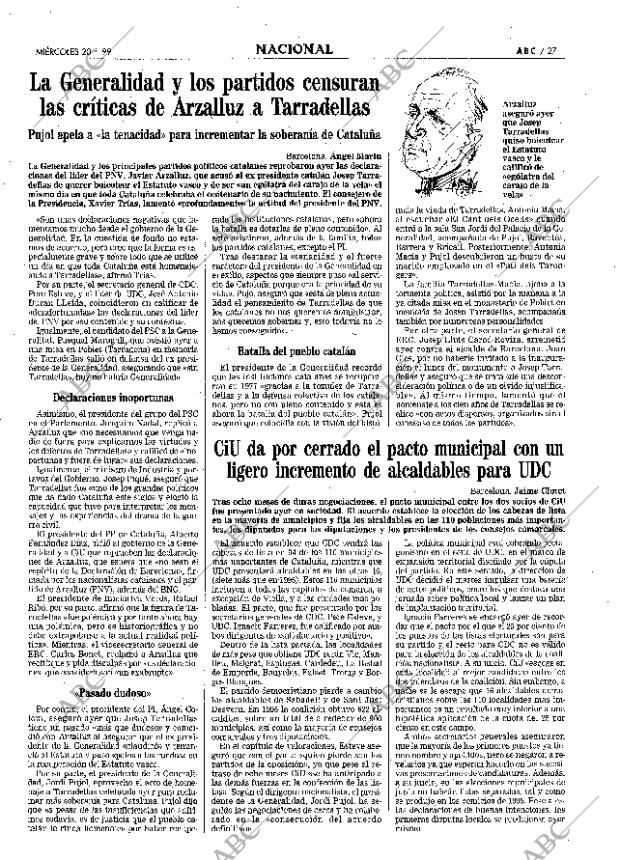 ABC MADRID 20-01-1999 página 27