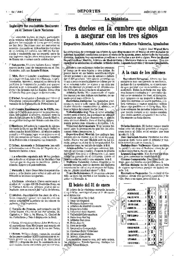 ABC MADRID 20-01-1999 página 84