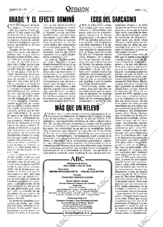 ABC SEVILLA 23-01-1999 página 15