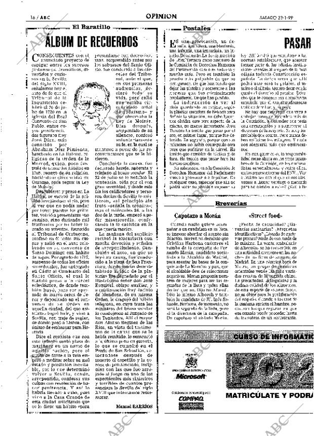 ABC SEVILLA 23-01-1999 página 16