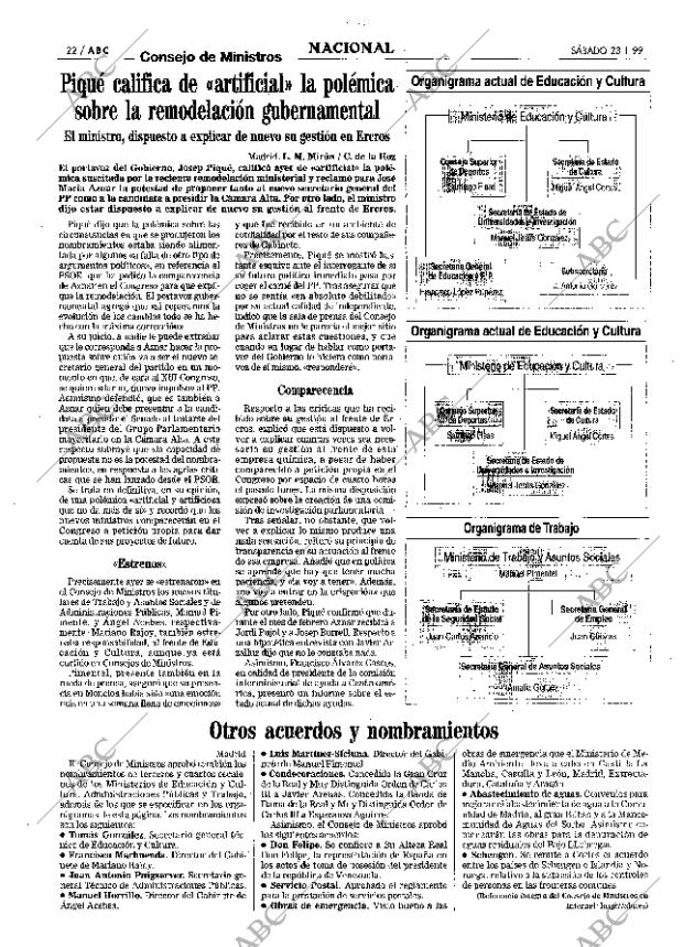 ABC SEVILLA 23-01-1999 página 22