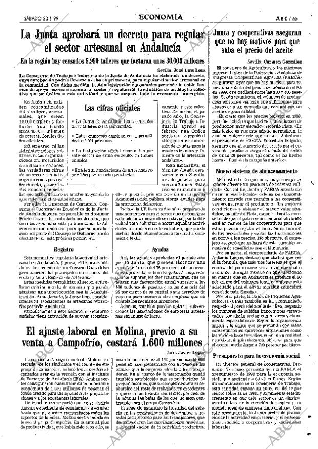 ABC SEVILLA 23-01-1999 página 65