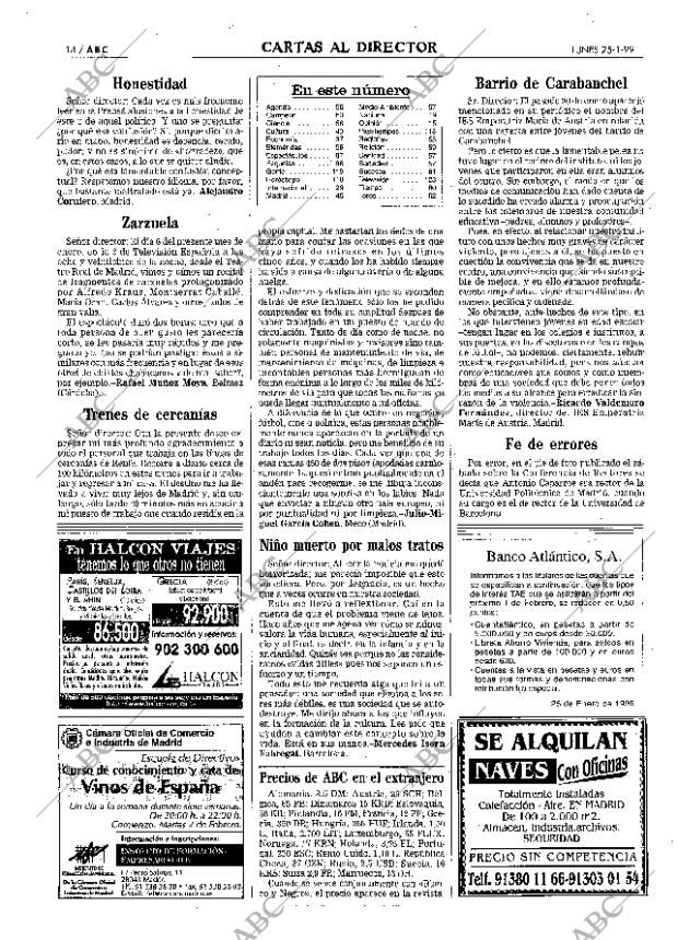 ABC MADRID 25-01-1999 página 14