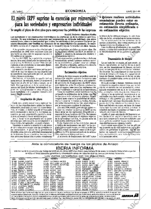 ABC MADRID 25-01-1999 página 42