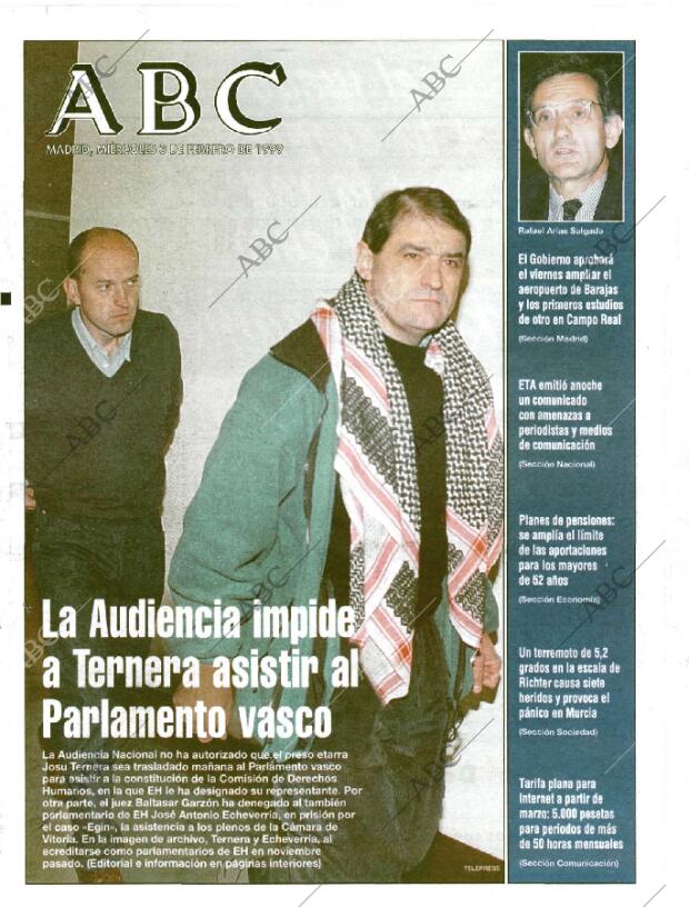 ABC MADRID 03-02-1999 página 1