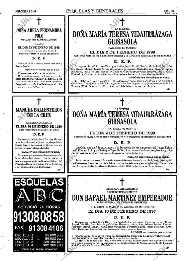 ABC MADRID 03-02-1999 página 99