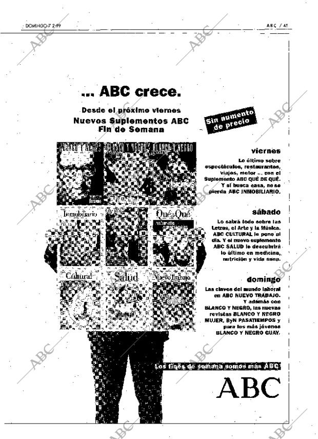 ABC MADRID 07-02-1999 página 45