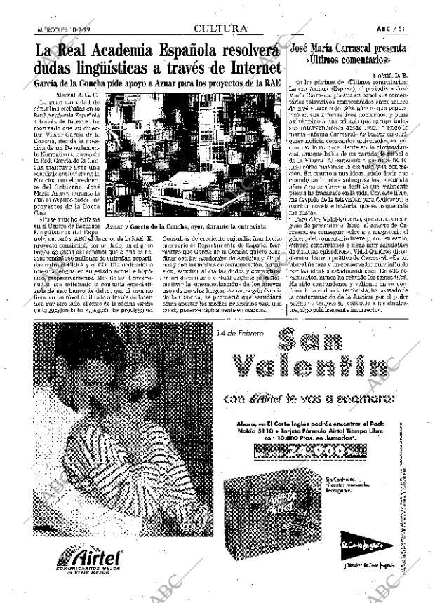 ABC MADRID 10-02-1999 página 51