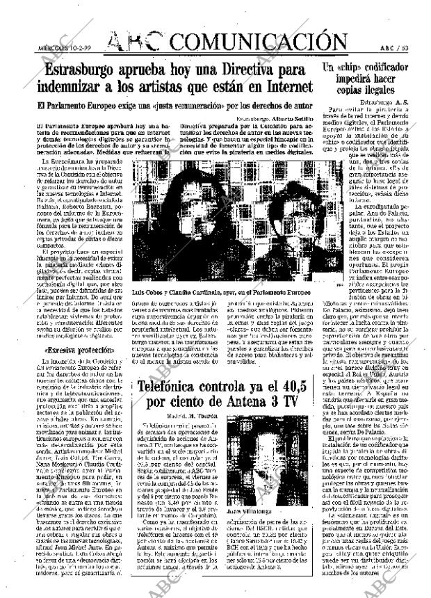 ABC MADRID 10-02-1999 página 53