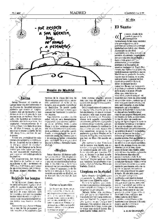 ABC MADRID 14-02-1999 página 72