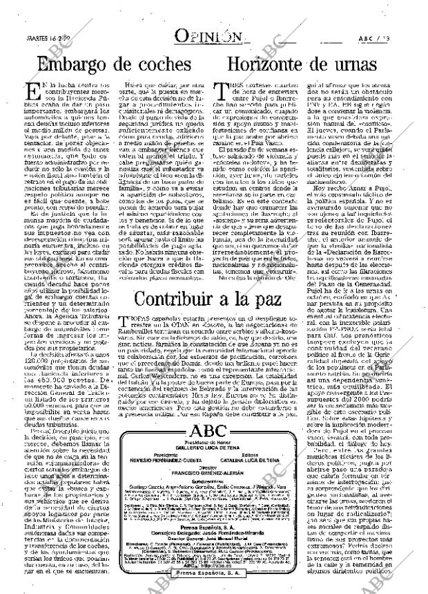 ABC MADRID 16-02-1999 página 13