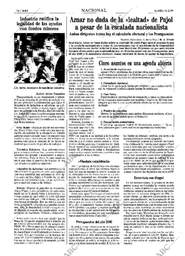 ABC MADRID 16-02-1999 página 18