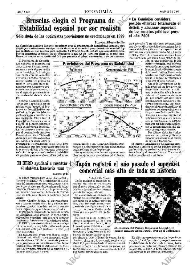 ABC MADRID 16-02-1999 página 40