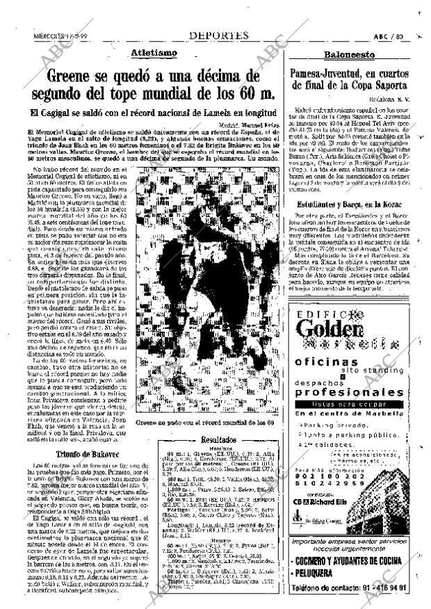 ABC MADRID 17-02-1999 página 83