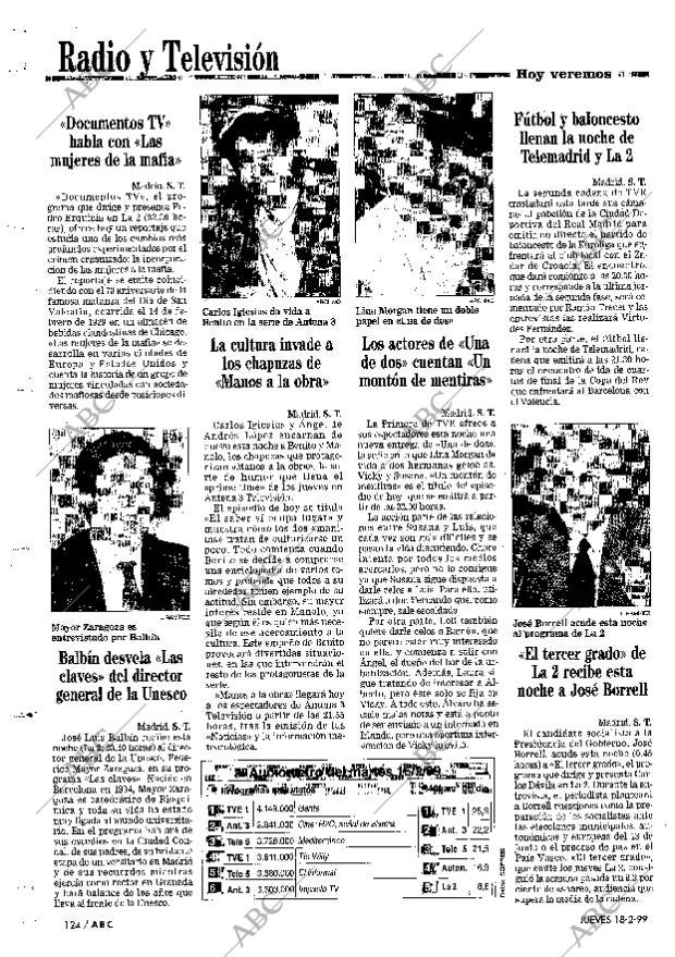 ABC MADRID 18-02-1999 página 124