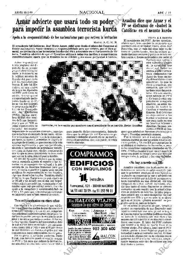 ABC MADRID 18-02-1999 página 19