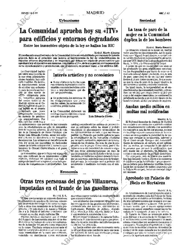 ABC MADRID 18-02-1999 página 63