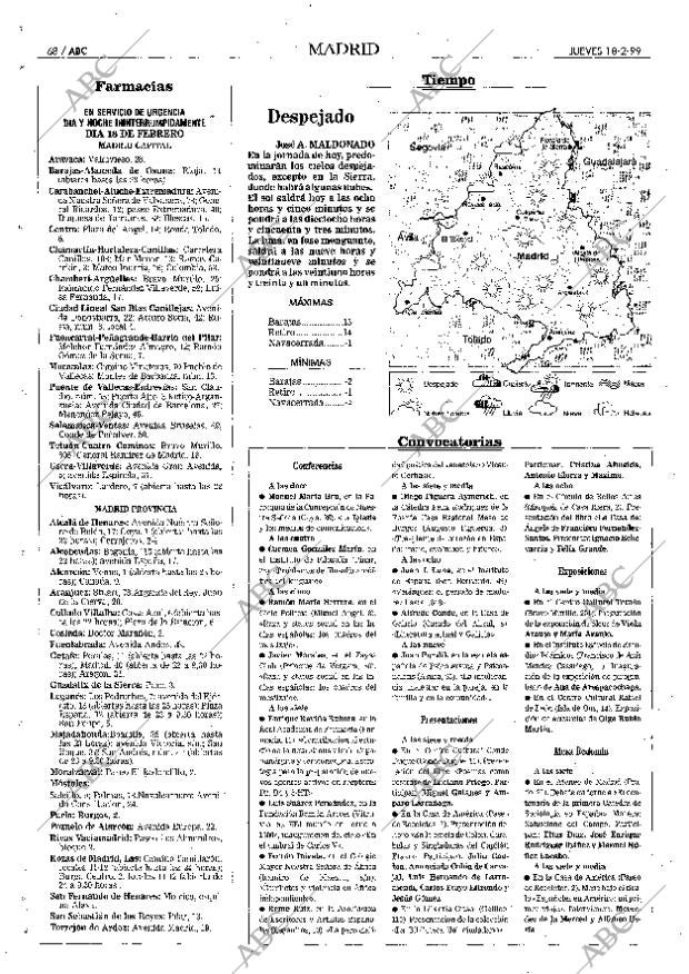 ABC MADRID 18-02-1999 página 68