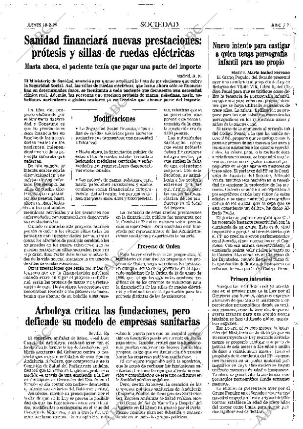 ABC MADRID 18-02-1999 página 71