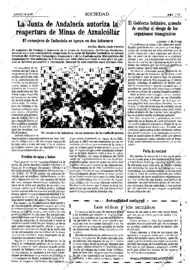 ABC MADRID 18-02-1999 página 75