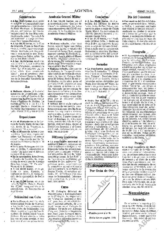 ABC SEVILLA 19-02-1999 página 72