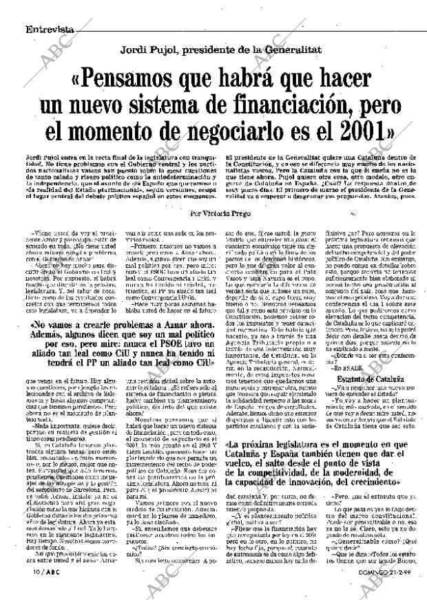 ABC MADRID 21-02-1999 página 10